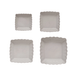 Stoneware Serving Dishes w/ Scalloped Edge, Matte White, Set of 4 - Sweatfully