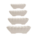Stoneware Serving Dishes w/ Scalloped Edge, Matte White, Set of 4 - Sweatfully
