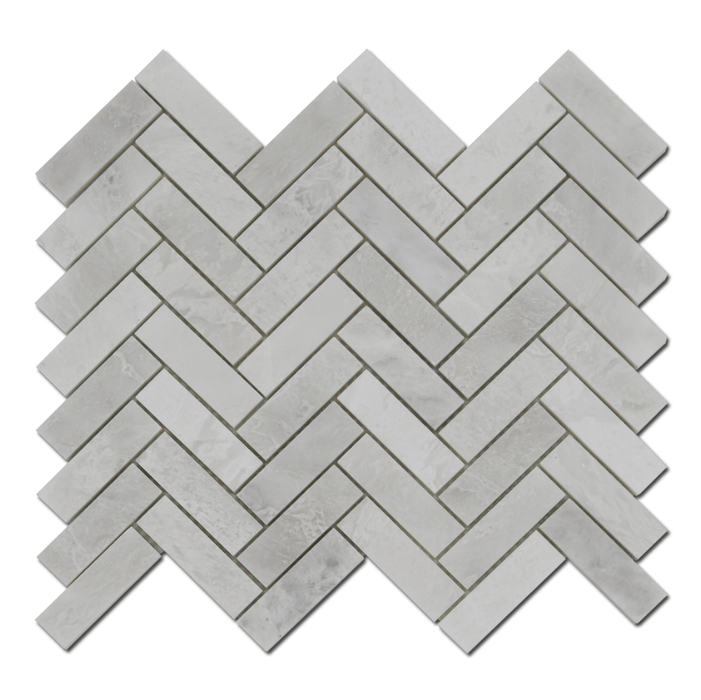 Iceberg 1"x3" Herringbone Polished Mosaic - Sweatfully