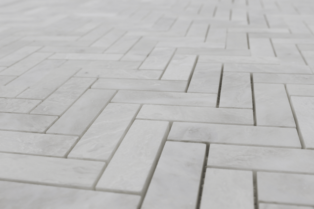 Iceberg 1"x3" Herringbone Polished Mosaic - Sweatfully