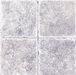 Silver Travertine Tumbled Tile 4"x4" - Sweatfully