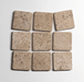Chocolat 4"x4" Tumbled Marble Tile - Sweatfully