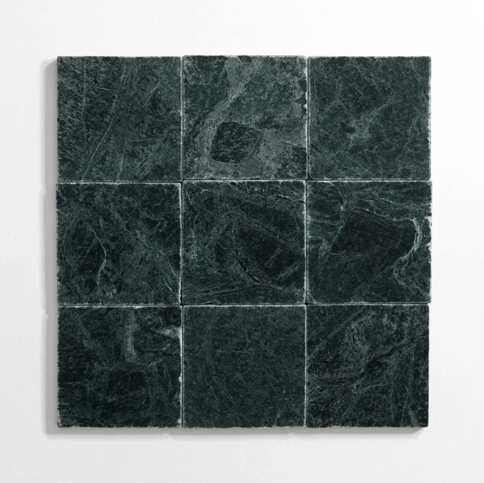 Guatemala Green 4"x4" Tumbled Marble Tile - Sweatfully