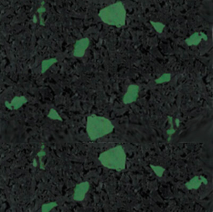 Flecks Interlocking 24 in. x 24 in. x 3/8 in. 10% Green Rubber Floor Tile 10106 (135 sq. ft.) (6-Pack) - Sweatfully