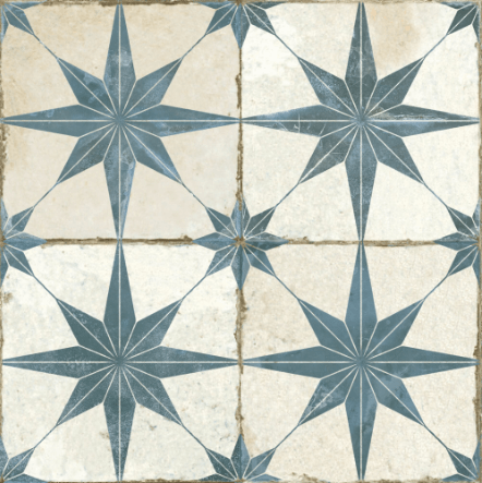 FS Star Patterned Matte Ceramic Tile Collection 18"x18" - Sweatfully
