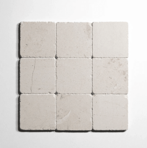 Crema Marble Tile 4"x4" Honed - Sweatfully