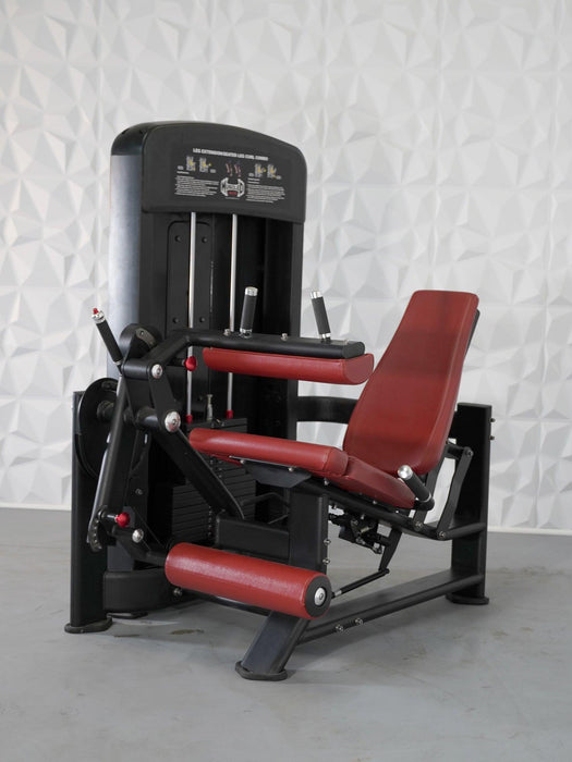 Elite Selectorized Leg Extension Seated Leg Curl Combo - Muscle D Fitness - Commercial Grade - Adjustable Seated - Pin Selectorized - Sweatfully