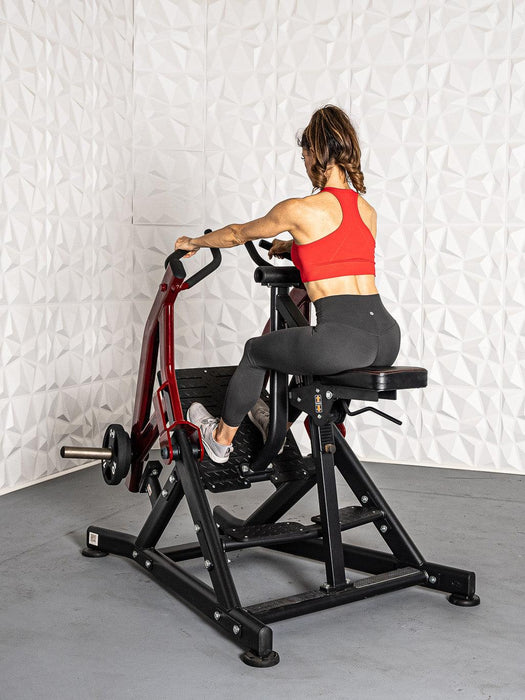 Pro Strength Seated Row - Muscle D Fitness - Commercial Grade - Plate Loaded - Iso-Lateral Training - Sweatfully