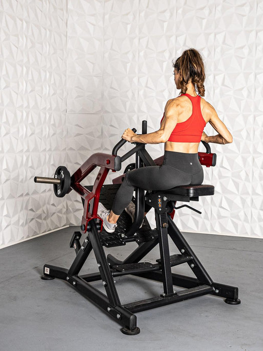 Pro Strength Seated Row - Muscle D Fitness - Commercial Grade - Plate Loaded - Iso-Lateral Training - Sweatfully