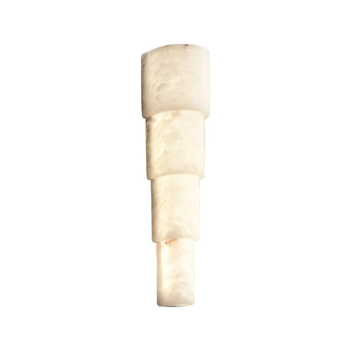 Semi Cylindrical Alba Cascade Alabaster Wall Sconce - Sweatfully