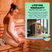 Peak Saunas Shasta 1-Person Indoor Full Spectrum Infrared Sauna with XL Medical-Grade Red Light Therapy & Smart WiFi App Control - Sweatfully