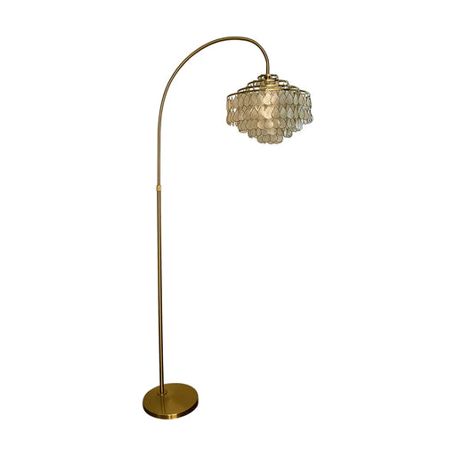 Shell Teardrops Arc Floor Lamp - Sweatfully