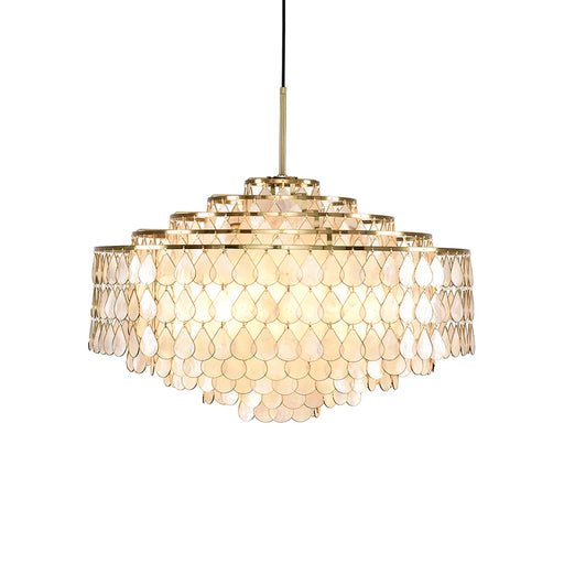 Teardrops Tiered Shell Pendant Light - Sweatfully