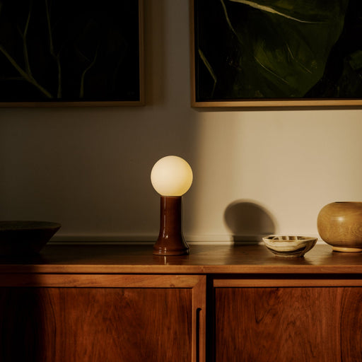 Shore Table Lamp in Bottle Brown - Sweatfully
