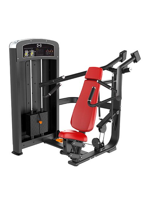 Elite Selectorized Shoulder Press - Muscle D Fitness - Commercial Adjustable Seated Pin Selectorized Shoulder Press Traps Shoulder Workout - Sweatfully