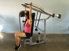 Classic Shoulder Press - Muscle D Fitness - Adjustable Seat - Pin Selectorized Weight Stack - Sweatfully