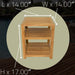 Charleston Natural Teak Spa/Bathroom - Under Sink - Storage Bench - 14" - Sweatfully