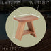 Siena Natural Teak Shower and Bath Stool with Curved Seat and Shelf - Sweatfully