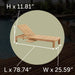 Cancun Natural Teak Outdoor Chaise Lounger with Side Table - Sweatfully