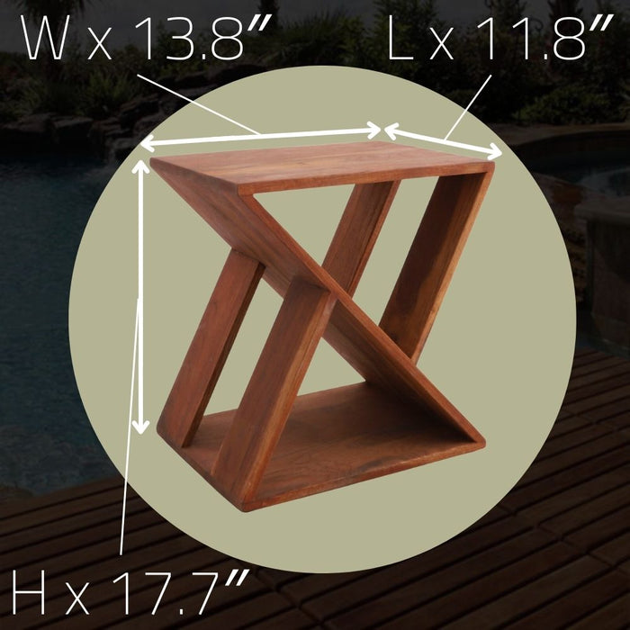 Danish Teak Slatted Stool - Sweatfully