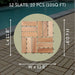 Coastal Natural Teak Outdoor Interlocking Tiles, 12 Slat (10 sq ft) - Sweatfully