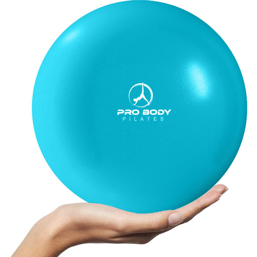9 Inch Small Exercise Ball for Stability, Barre, Pilates, Yoga, and Balance (Electric Blues) - Sweatfully