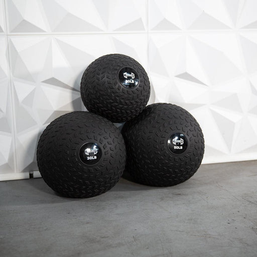 Muscle D Slam Ball - Muscle D Fitness - Tire Track Design - Thick Outer Shell - Sweatfully