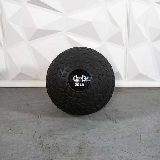 Muscle D Slam Ball - Muscle D Fitness - Tire Track Design - Thick Outer Shell - Sweatfully