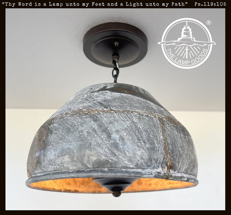 Rustic Bucket Chain Ceiling Light - Sweatfully