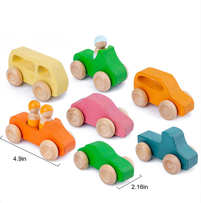 Wooden Car Toy set - 10 Piece Set - Sweatfully