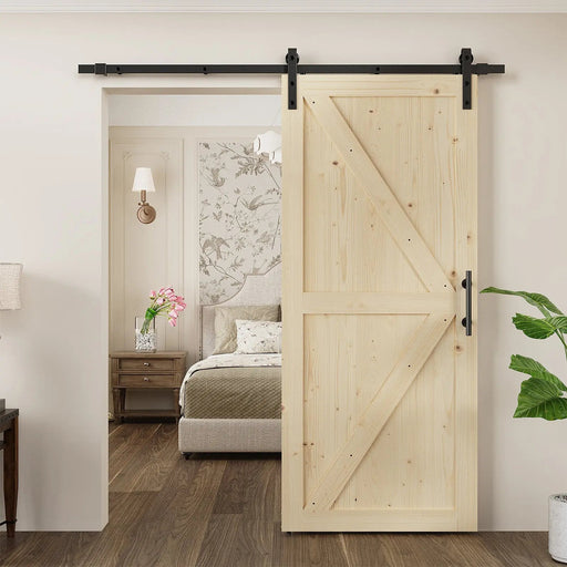 Solid Pine Barn Doors with Track Kit - Sweatfully