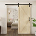 Solid Pine Barn Doors with Track Kit - Sweatfully