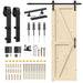 Solid Pine Barn Doors with Track Kit - Sweatfully