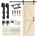 Solid Pine Barn Doors with Track Kit - Sweatfully