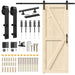 Solid Pine Barn Doors with Track Kit - Sweatfully