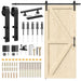 Solid Pine Barn Doors with Track Kit - Sweatfully