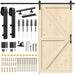 Solid Pine Barn Doors with Track Kit - Sweatfully