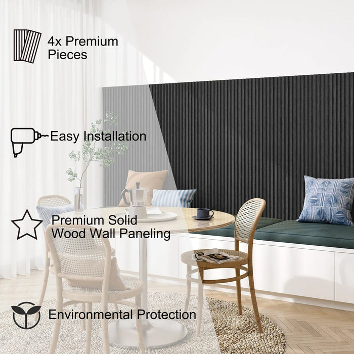 94.5" x 5.5" Solid Pine Wall Panels (4 Panels Per Box) - Sweatfully