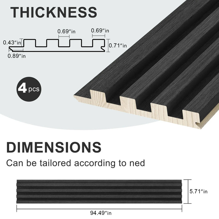 94.5" x 5.5" Solid Pine Wall Panels (4 Panels Per Box) - Sweatfully