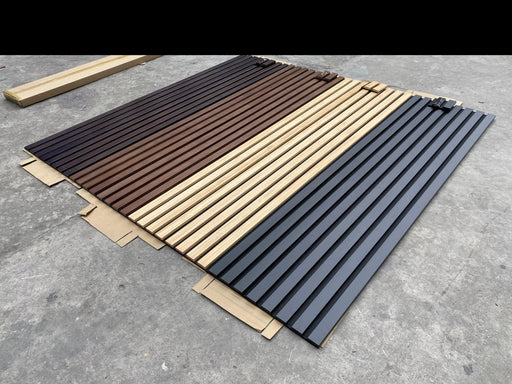 Solid Wood Acoustic Slat Wall Panels (Broad Strip) - Sweatfully