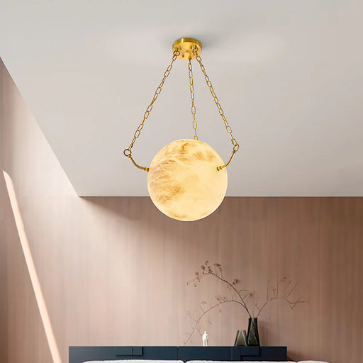 Sphere Atlas Alabaster Pendant Lamp - Sweatfully