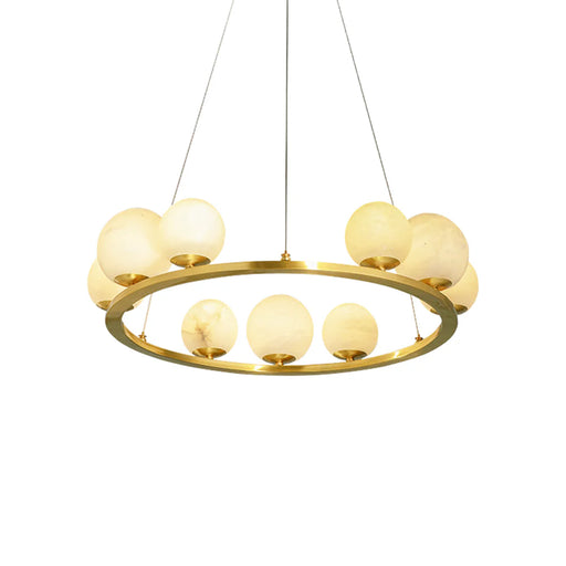 Spherical Tagliato Alabaster Chandelier - Sweatfully