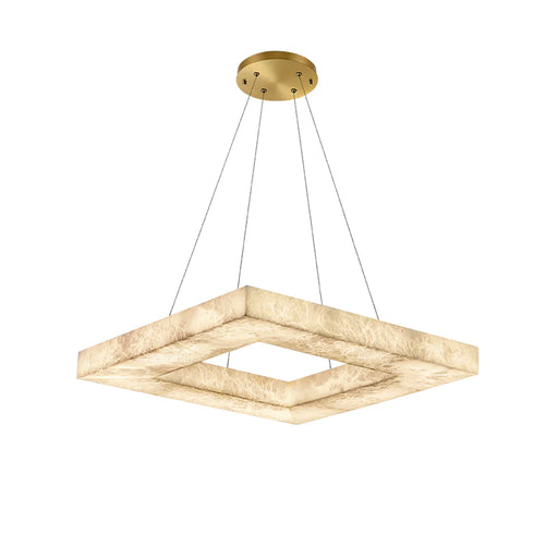 Square Modern Alabaster Chandelier - Sweatfully