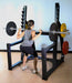 Commercial Squat Rack - Muscle D Fitness - Weight Storage - Black / Silver - Sweatfully