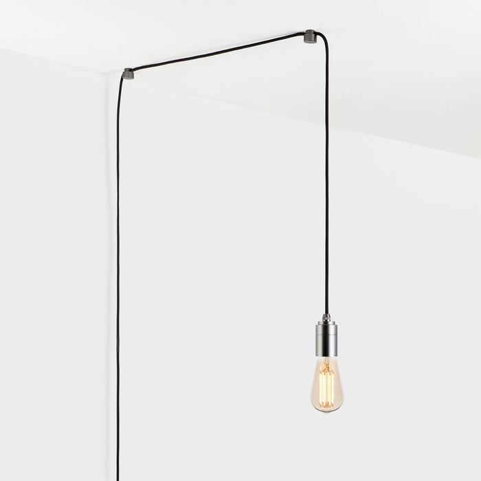 Squirrel Cage Plug-In Pendant in Graphite - Sweatfully