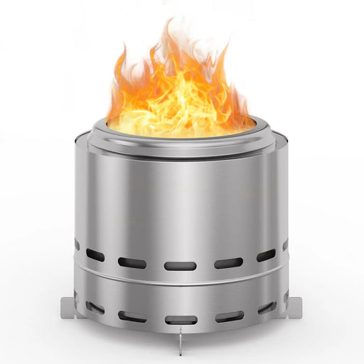 Stainless Steel Wood Burning Smokeless Outdoor Fire Pit - Sweatfully
