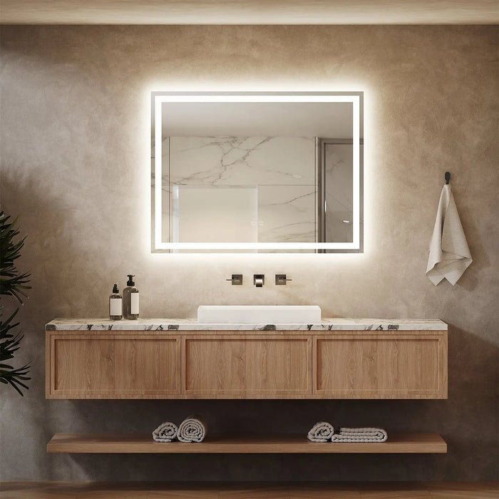 Standard Center Glow LED Bathroom Mirror - Sweatfully
