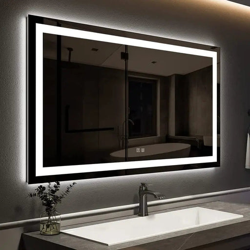 Standard Center Glow LED Bathroom Mirror - Sweatfully
