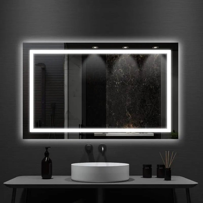 Standard Center Glow LED Bathroom Mirror - Sweatfully