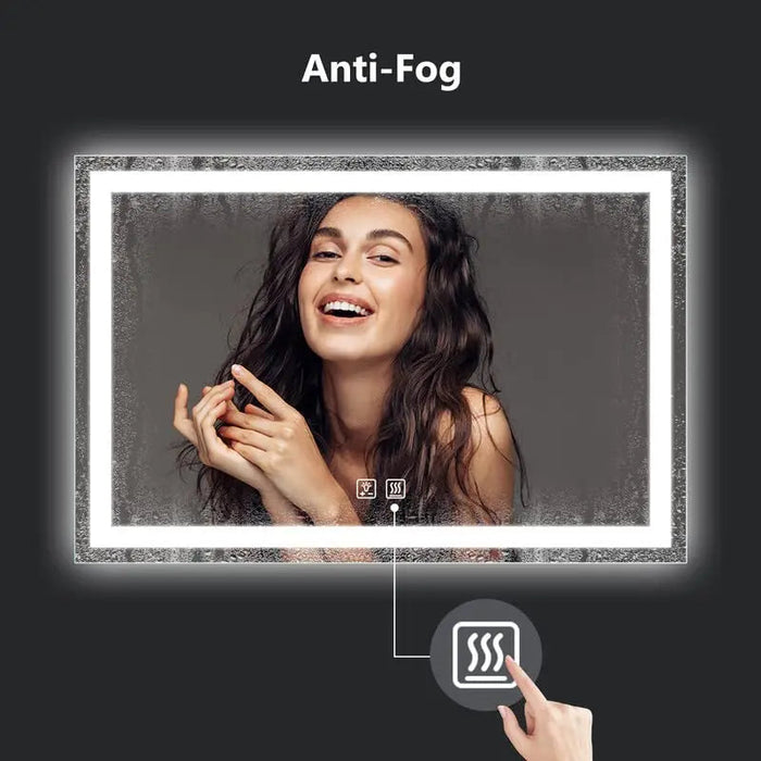 Standard Center Glow LED Bathroom Mirror - Sweatfully